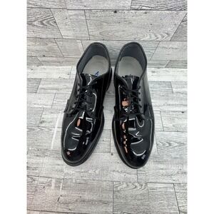 Bates Dress Shoes Mens Size 8.5 D Black Patent Leather Oxford Formal Vibram Sole